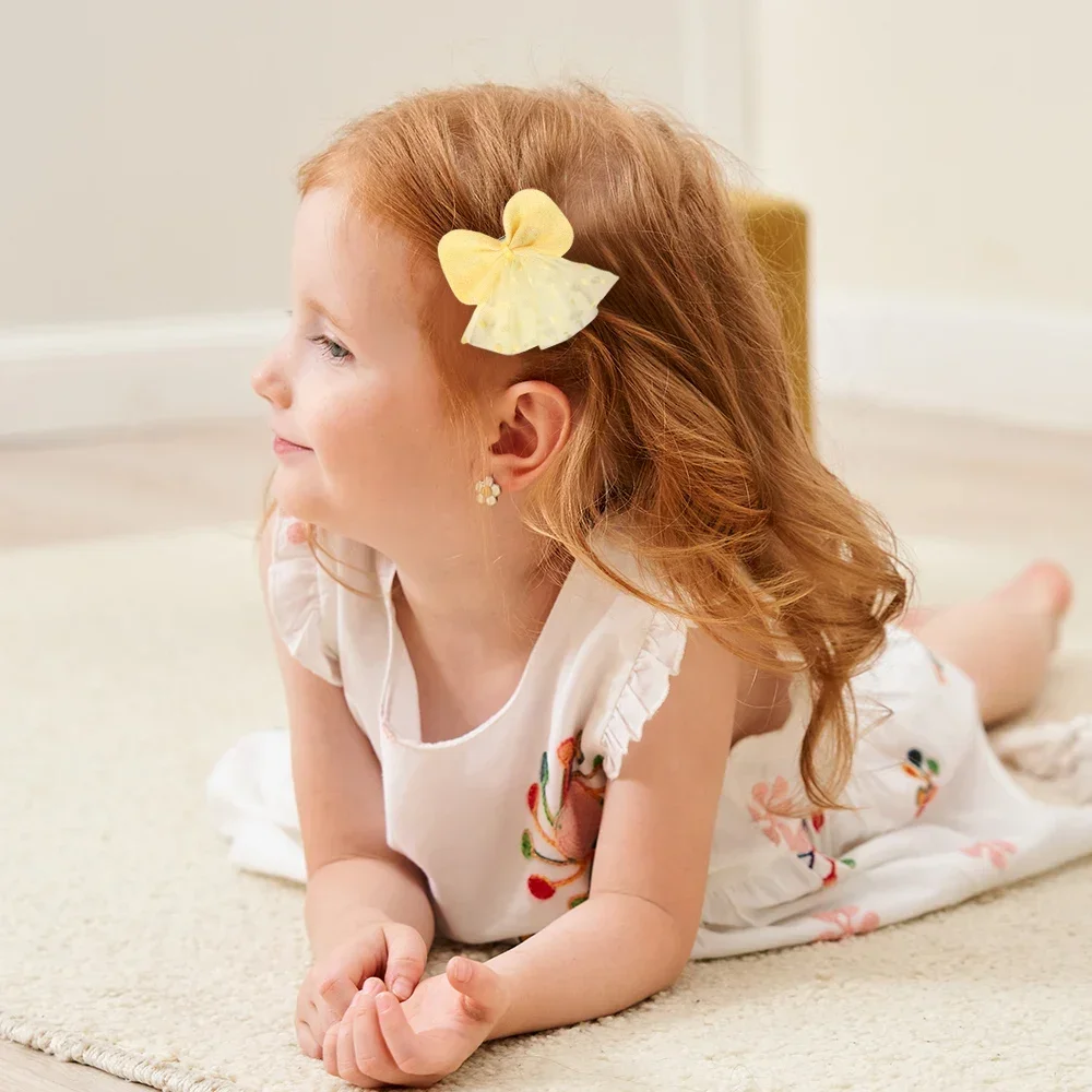 Horquillas niña con lazo y purpurina – Accesorios cabello - imagen 2