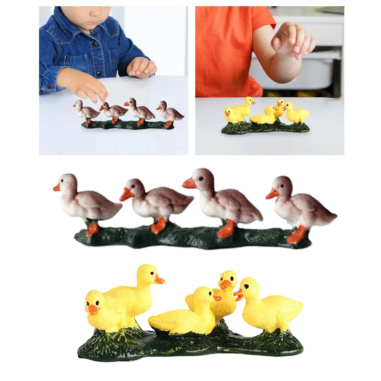 Duck Animal Figure Realistic Mini Home Decor Simulated Animal Model for Kids