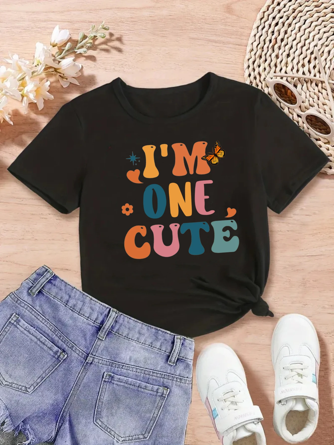 Camiseta Retro I Am 1st/2nd/3rd con estampado de mariposas para niñas, ropa Kawaii para niños, el mejor regalo de cumpleaños, camiseta para niños pequeños - imagen 5