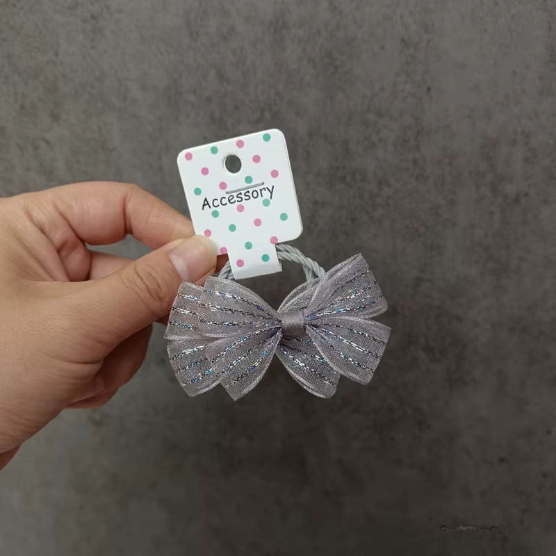 Lazos de tul rayado para niña – Bandas elásticas infantiles