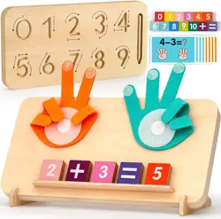 Tablero de rastreo dedos doble cara Montessori madera niños pequeños