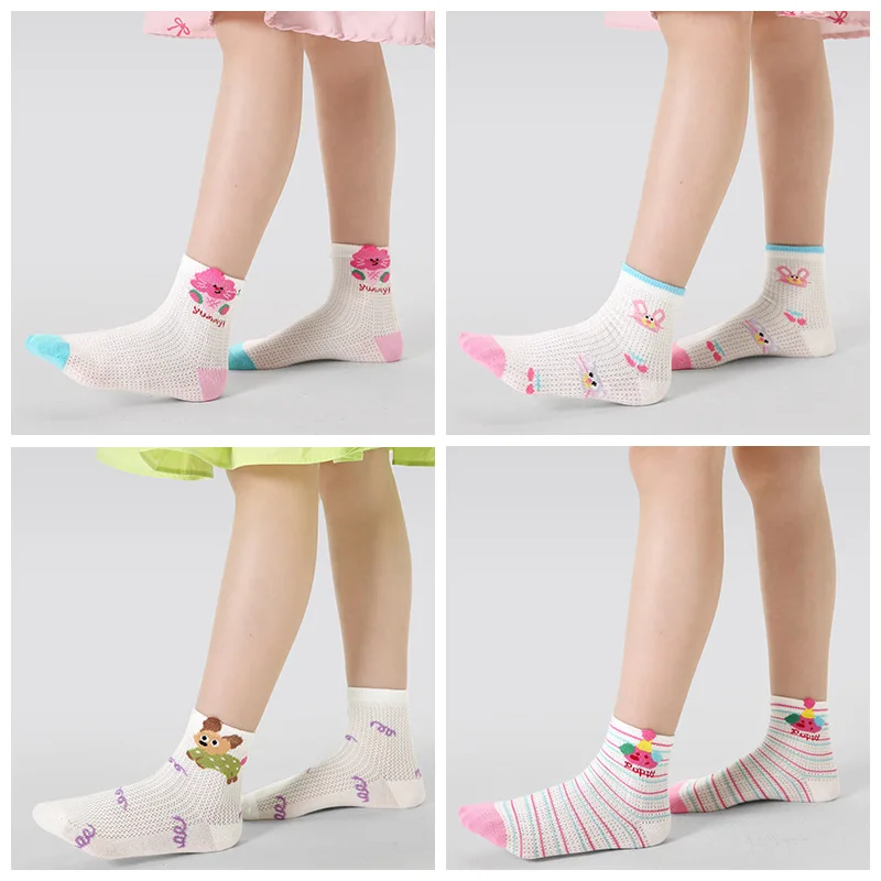 5 par/lote de calcetines finos de algodón para recién nacidos y niños, calcetines para niñas, calcetines para bebés y niñas, calcetines para princesa - imagen 5