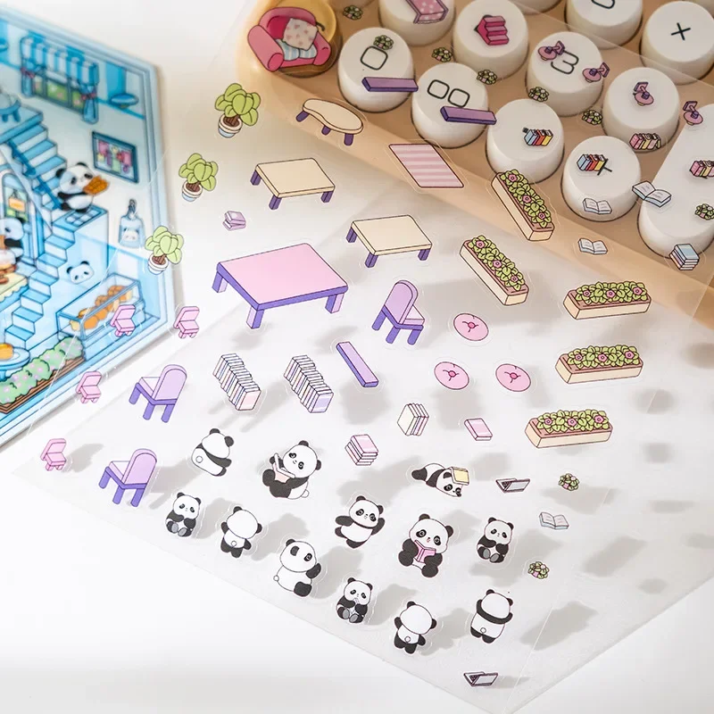 Pegatina de paisajismo 3D, bricolaje transfronterizo, chica, corazón, cuenta de mano, Collage, pegatina de cuenta de mano en miniatura de dibujos animados bonitos - imagen 4