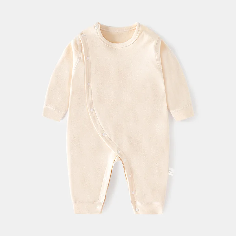 Primavera otoño ropa de bebé niña niño coreano Casual sólido algodón manga larga mamelucos monos niño Boutique ropa BC753 - imagen 4