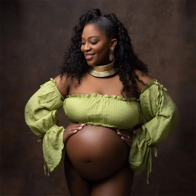 Accesorios de fotografía de maternidad, collar, joyería india, diseño bohemio, precioso collar gargantilla de África para accesorios de estudio de sesión - imagen 4