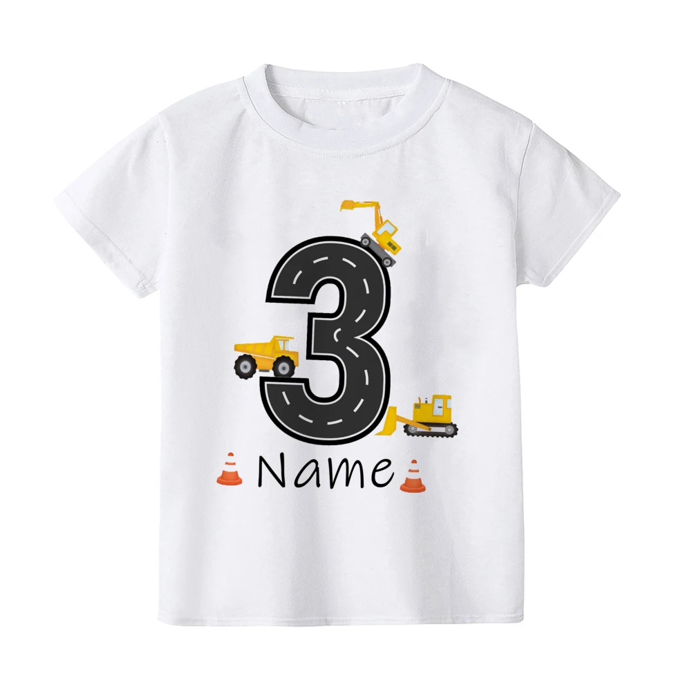 Camiseta personalizada de construcción para cumpleaños niño - imagen 2