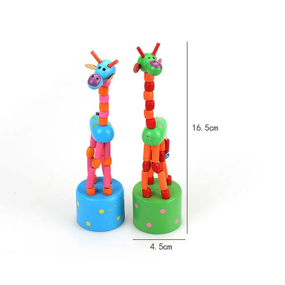 Jirafa bailarina de madera – Juguete infantil con movimiento - imagen 5