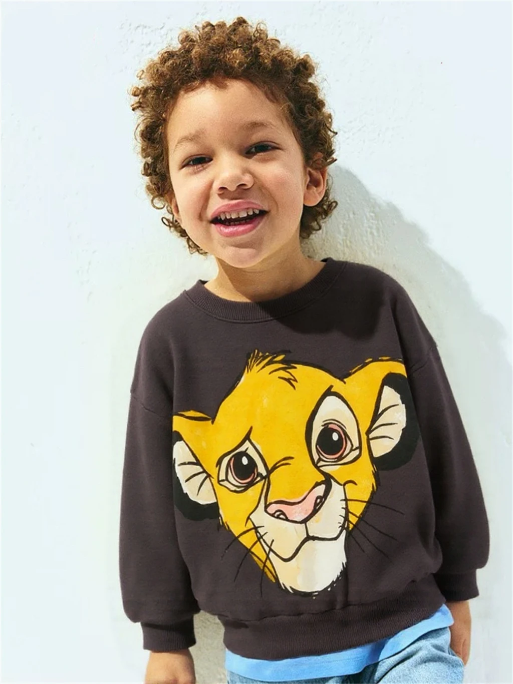 Tops para niñas de manga larga, ropa de Primavera/otoño 2026, nueva y encantadora Sudadera con capucha de cuello redondo, ropa exterior, sudaderas finas simples e informales - imagen 4