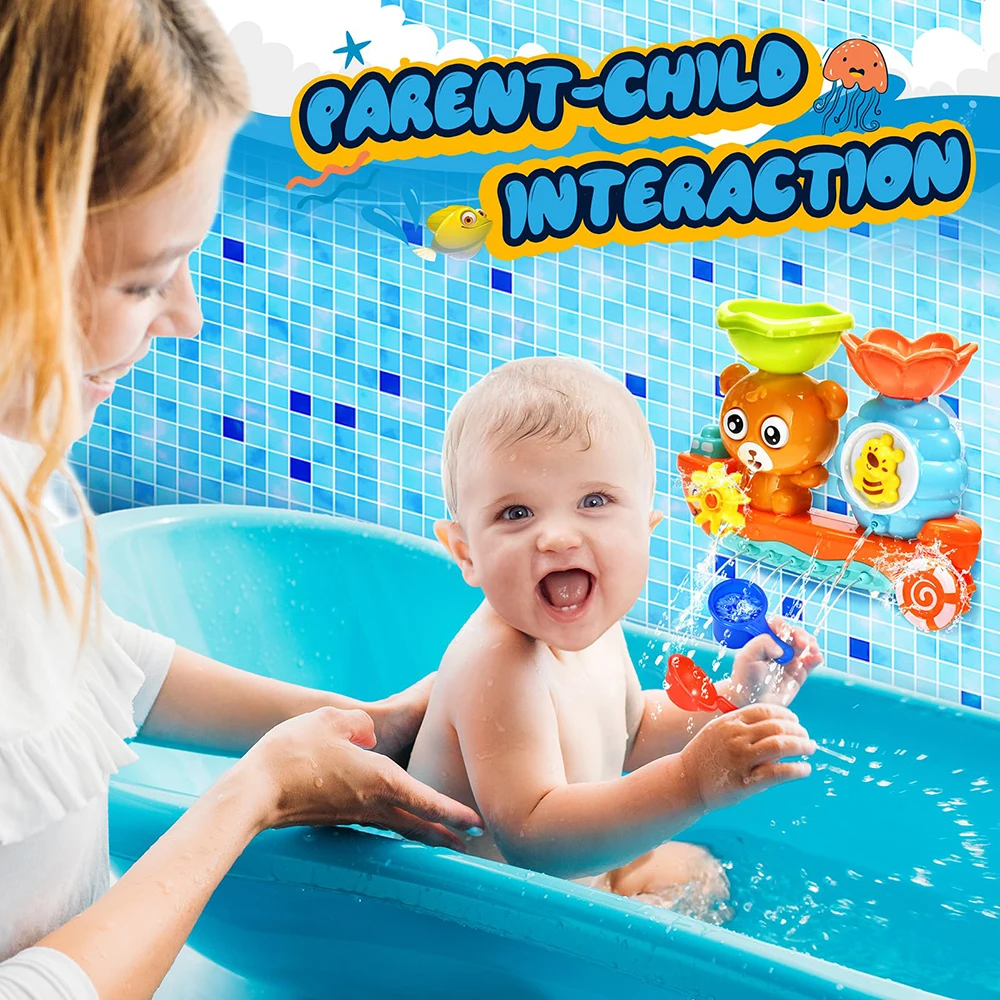 Caterpillar Pista de Agua Segura Divertida para Bebé con Ventosa Baño - imagen 4