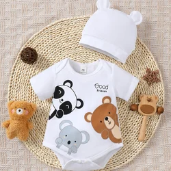 Mono de animalitos con sombrero para bebé 0-9 meses
