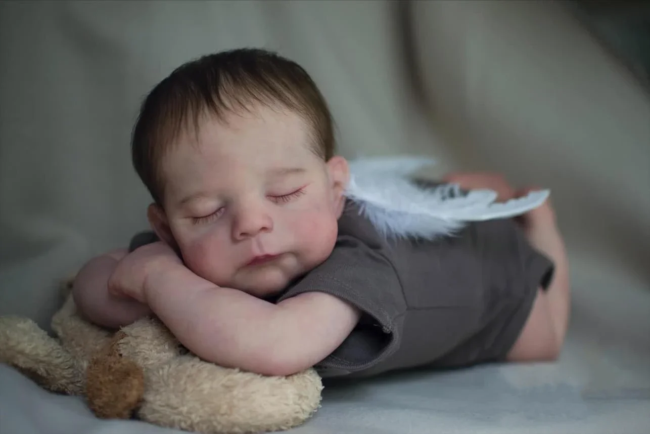 NPK 19 ''realista suave al tacto bebé de peluche múltiples capas pintura 3D piel Erica raíz pelo muñeca Reborn - imagen 5