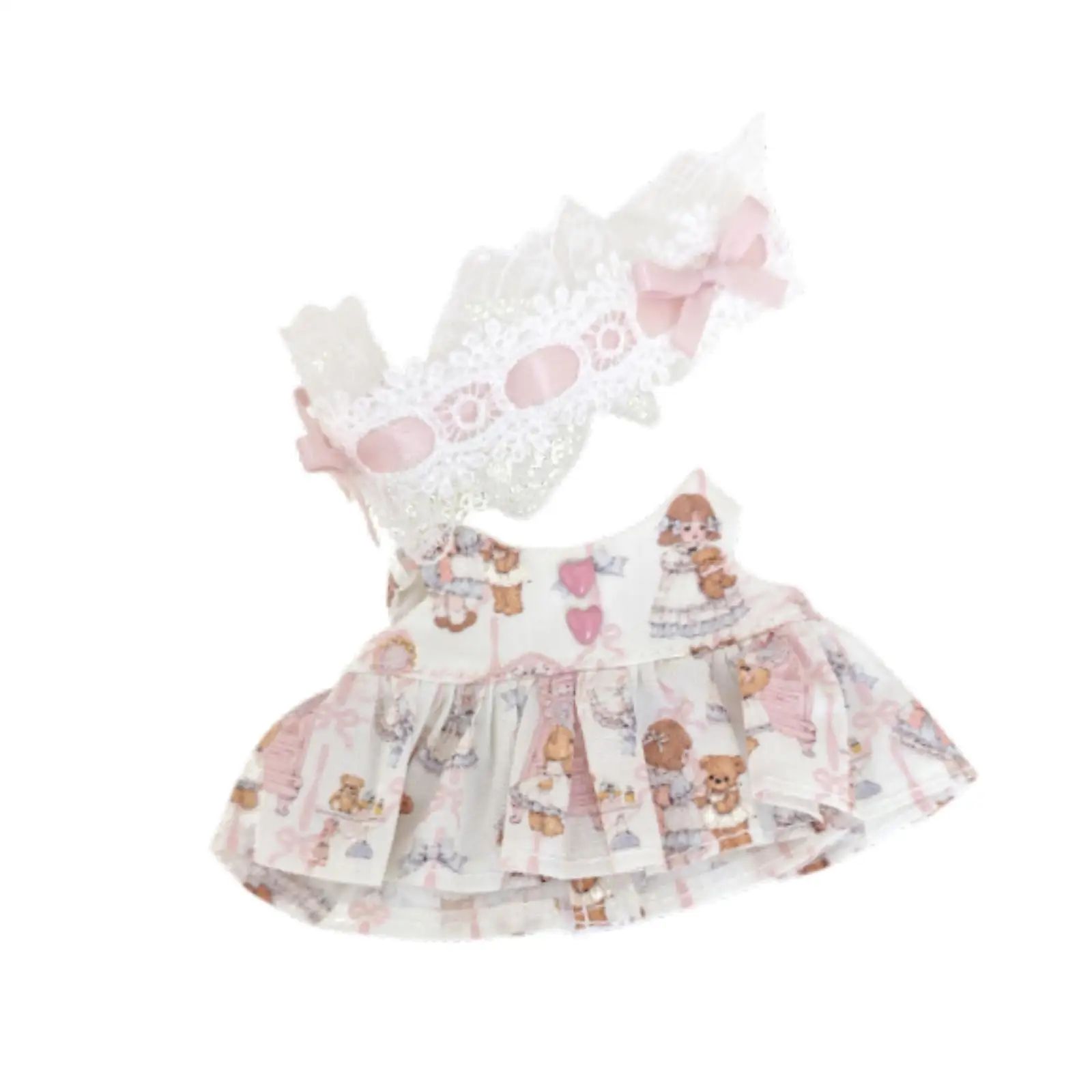 17cm Plush Doll Dress Cute DIY Accessories Soft Educational Party Favor for Kids Birthday Gift Costume Doll Clothes Dress up