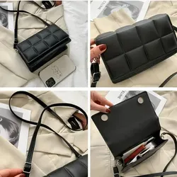 Bolso bandolera pequeño de piel sintética para mujer clásica