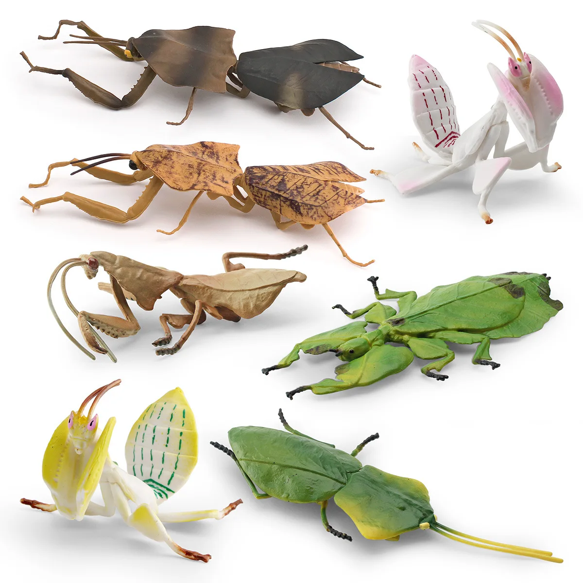 1 Uds. Modelos realistas de insectos y animales, Mantis creativo de hoja muerta, figuras de juguete de insectos de hoja gigante a la moda, artesanía clásica para decoración del hogar