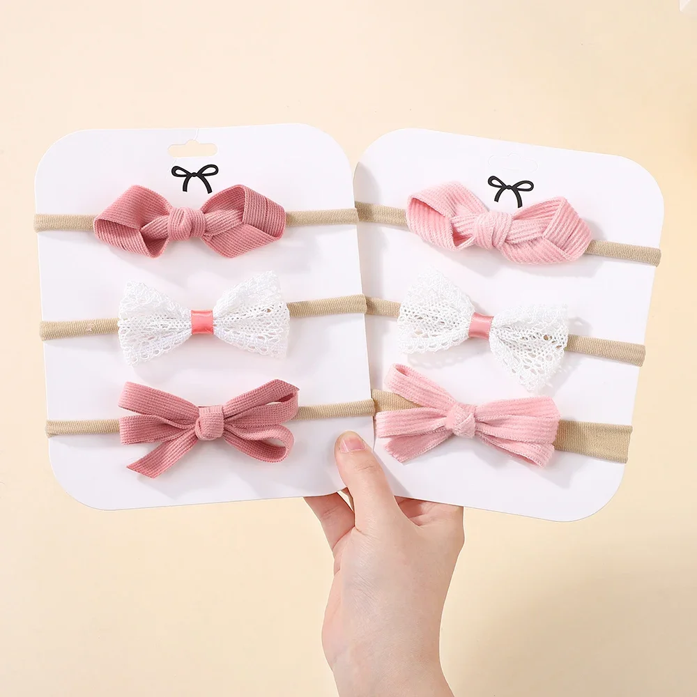 Diademas elásticas con lazo de encaje para bebé niña - imagen 5
