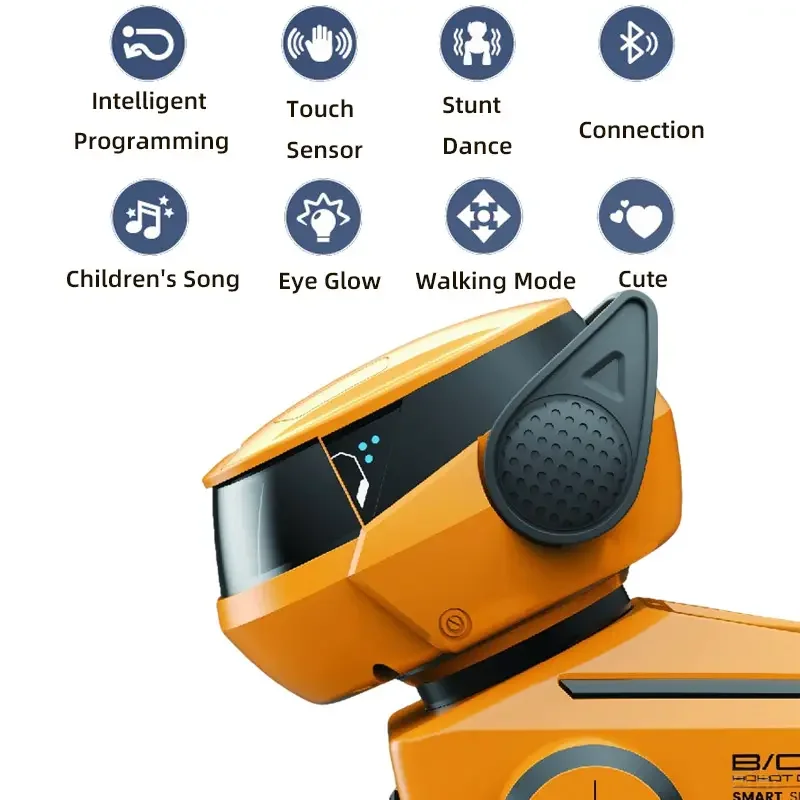 Perro Robot con Control remoto inteligente 2 en 1, comando electrónico para acrobacias, canción musical programable con sentido táctil, juguetes para niños - imagen 5