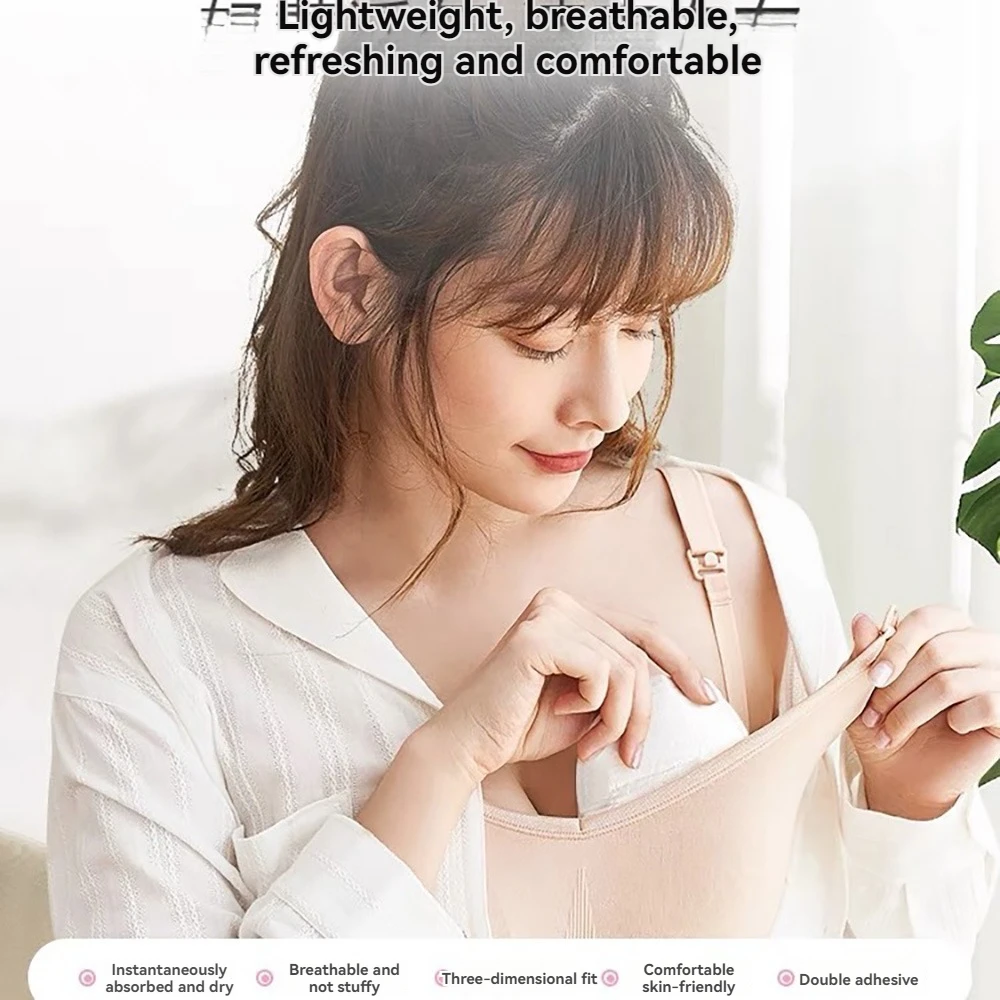 Lactancia Almohadilla para el pecho antidesbordamiento posparto desechable Estilo fino ventilar Tetina a prueba de fugas 100 piezas - imagen 3