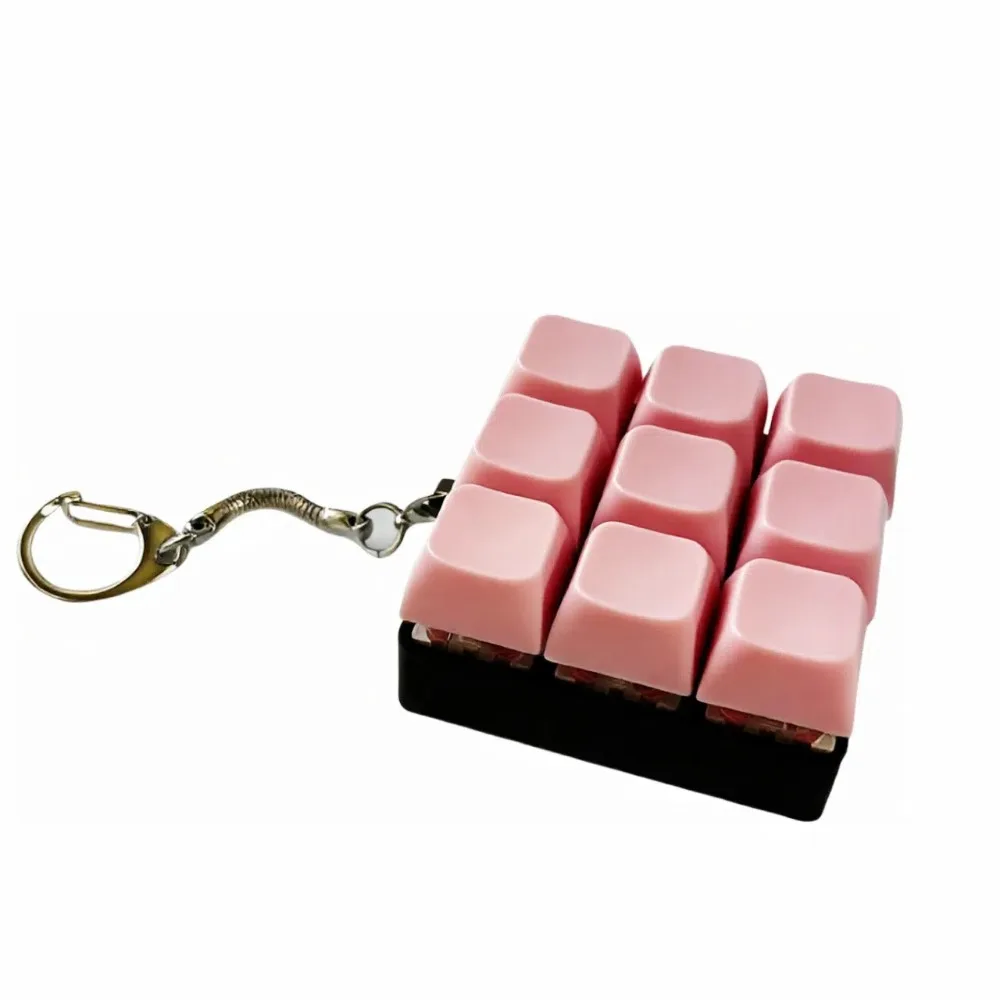 Relaxante DIY teclado Fidget llavero teclas botón Keycap dedo teclado tapa 4/9 teclas alivio del estrés pellizco juguete adulto - imagen 2