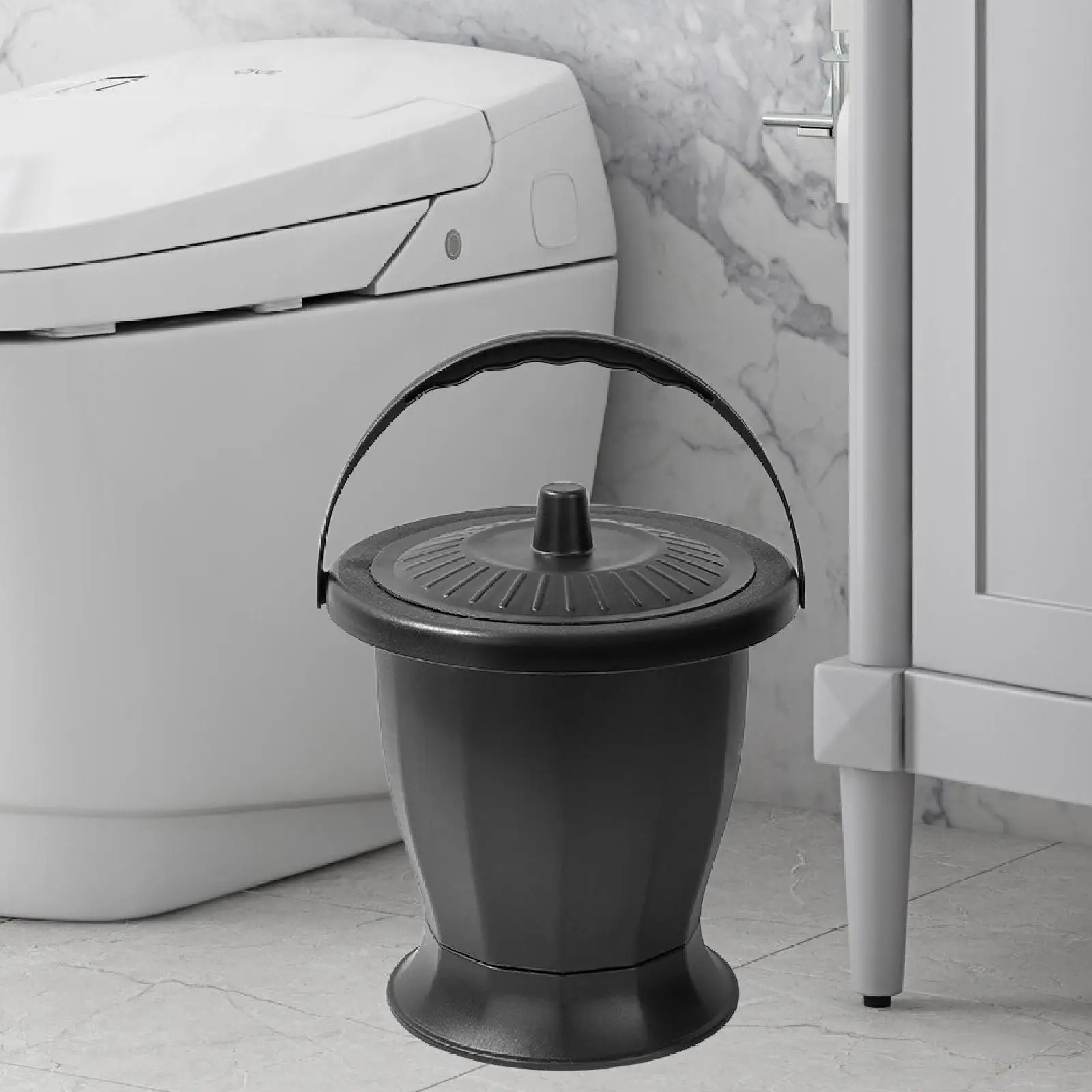 Spittoon with Lid and Handle,Portable Pot, Night Commode Bucket, Potty Pee Bucket, for Kids Adults Female Male Home