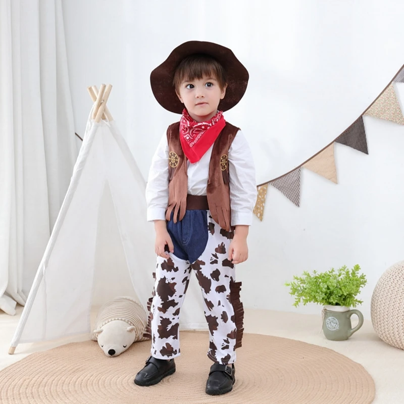 Disfraz vaquero infantil con sombrero y pañuelo - imagen 3