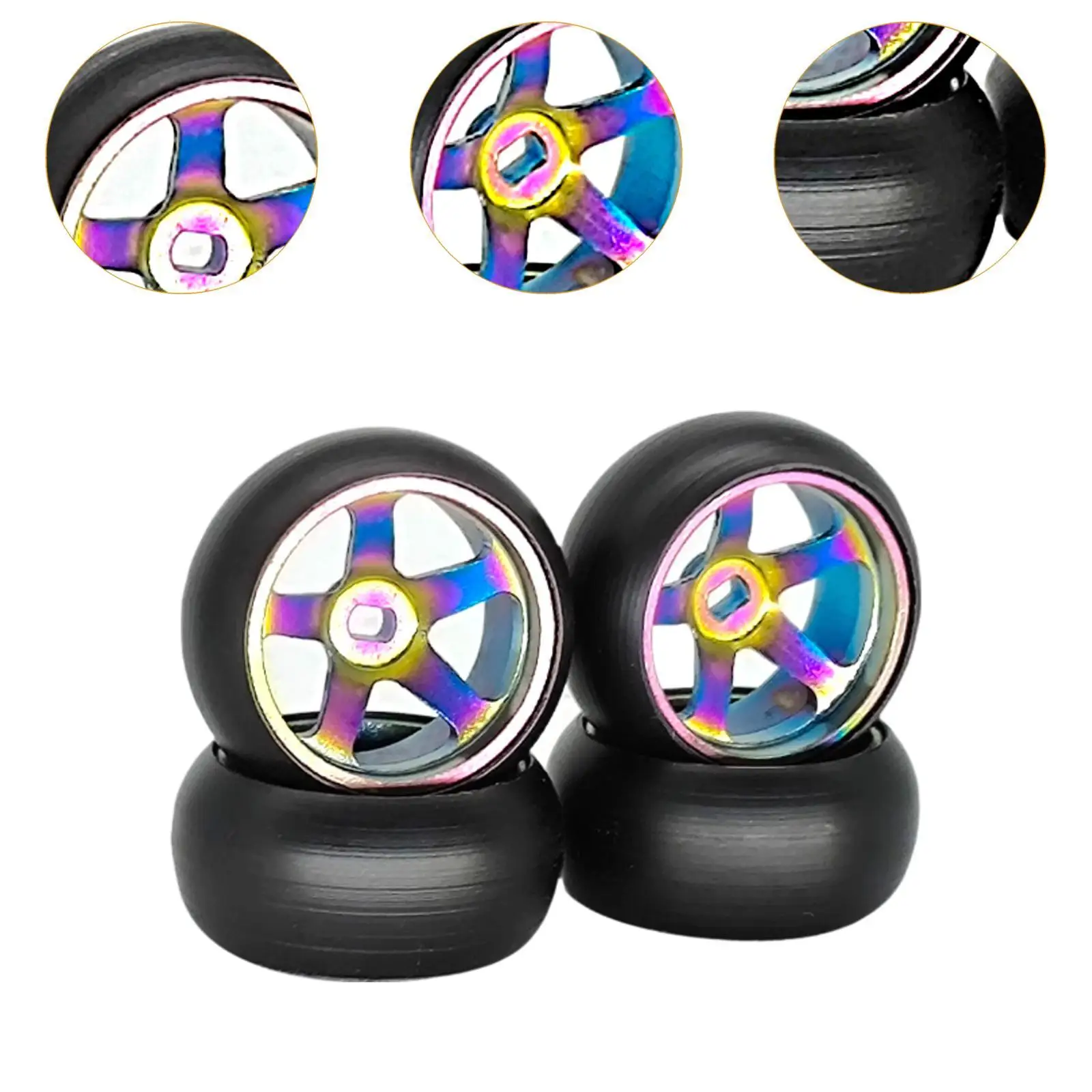 4Pcs 1:28 RC Tire Wheel Metal Spare Part Professional RC Wheel Rim Hub Aluminium Alloy Rims Upgrade for P929 K979 RM02 P939 K999