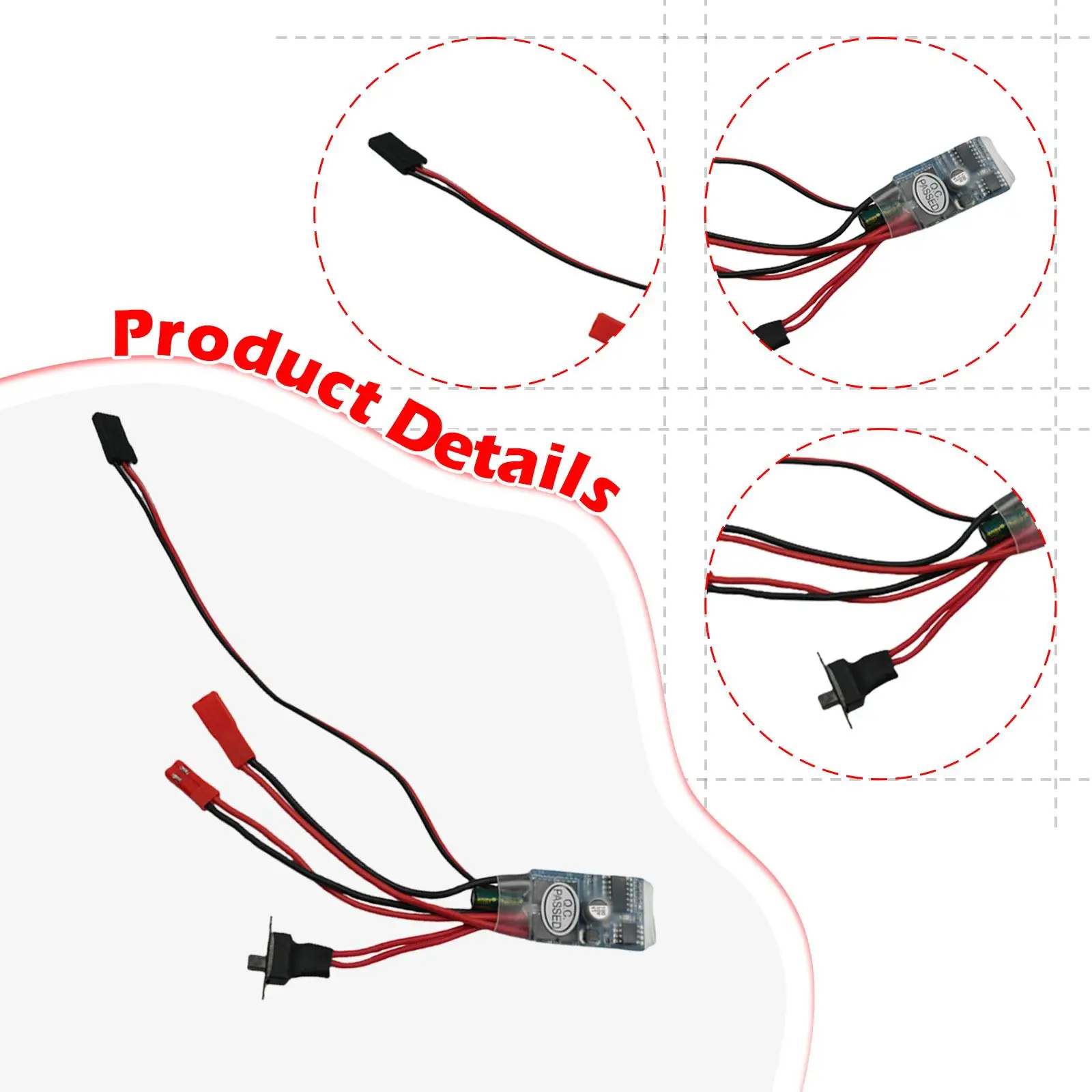 30A Brushed ESC Accs High Performance Replacement Supply Brushed Motor Spare Part Parts for 1/12 Hobby Model Truck Vehicle Car