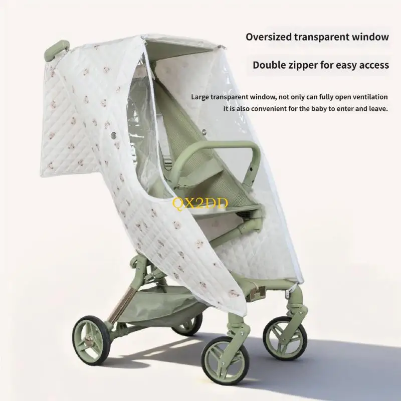 QX2D Popular cochecito seguro contra viento, aberturas malla superiores, fácil usar para circulación del aire - imagen 5