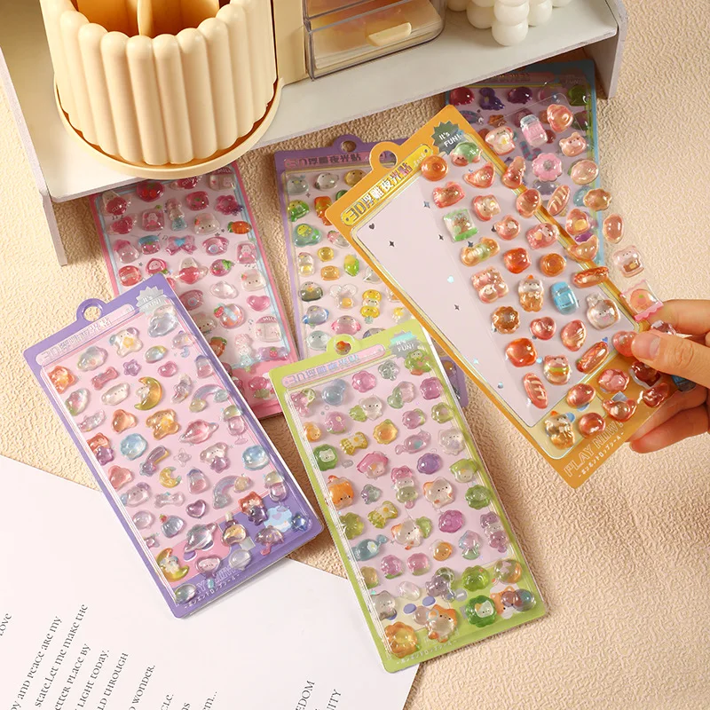 Pegatina en relieve 3D, pegatinas divertidas y dulces de papelería, premio educativo para escuela y oficina, álbum de recortes, decoración para diario, TMZ, 1 ud. - imagen 2