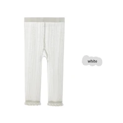 Milangel Leggings encaje niña – Pantalón malla fina princesa