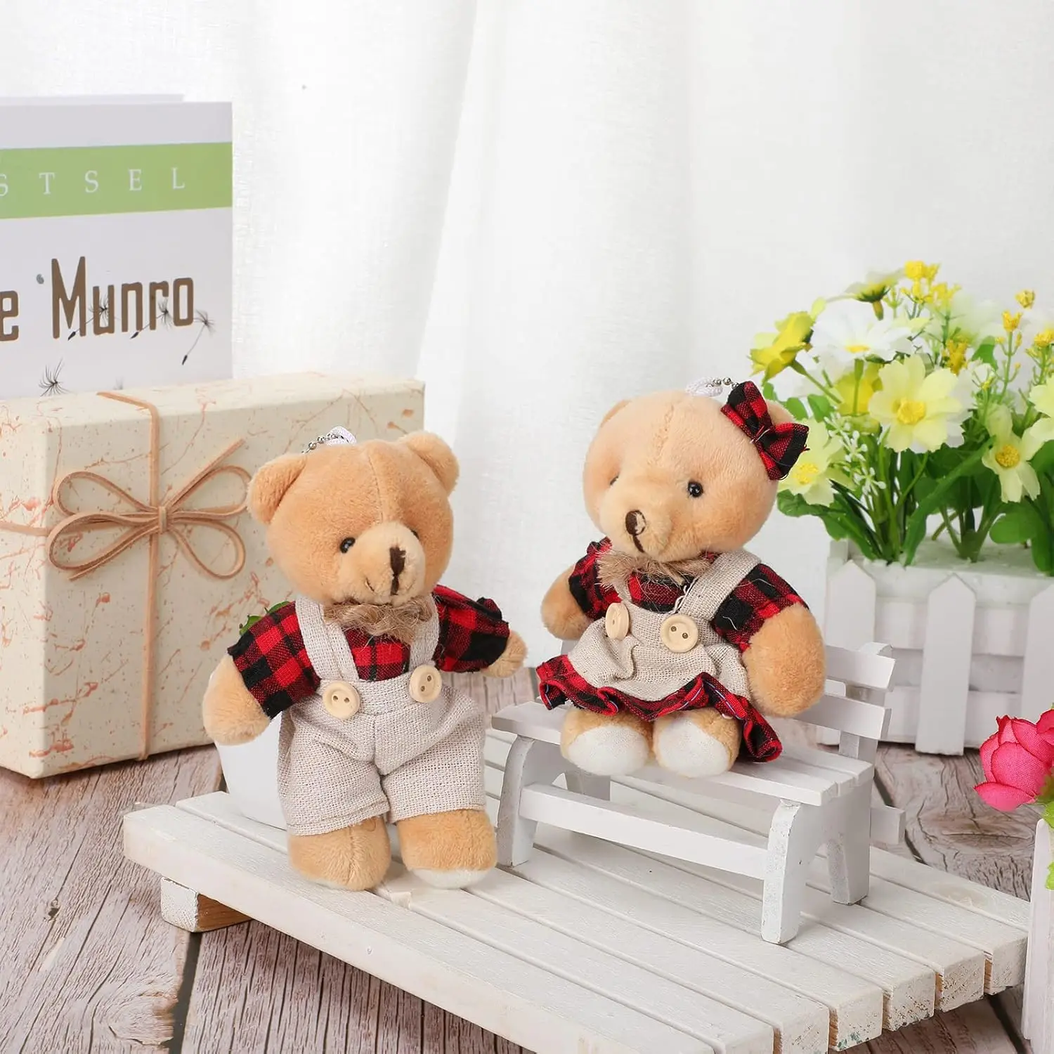 Ositos de peluche pequeños para llavero y manualidades - imagen 4