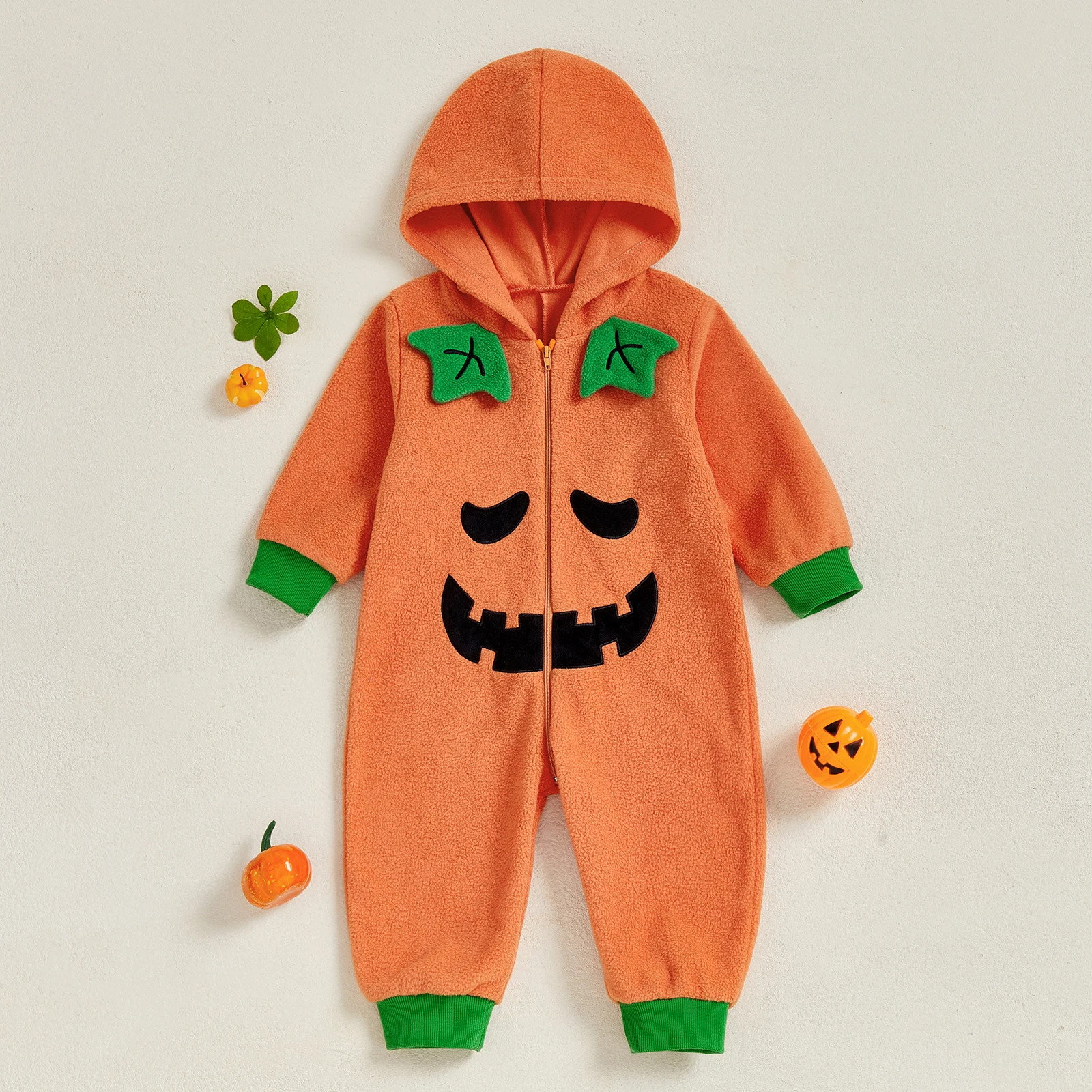 Tregren Disfraz Halloween Bebé Calabaza con Capucha - imagen 3