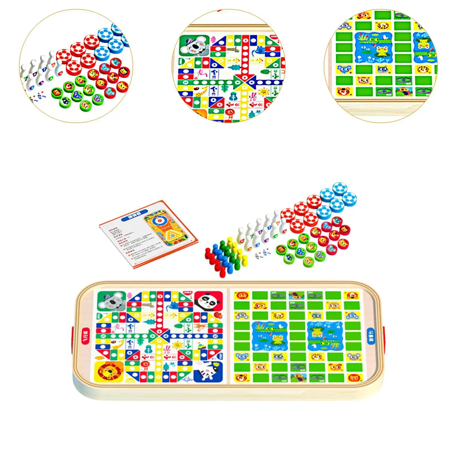 Wooden Fast Pucks Game Fun Desktop Table Game for Families Friends Children