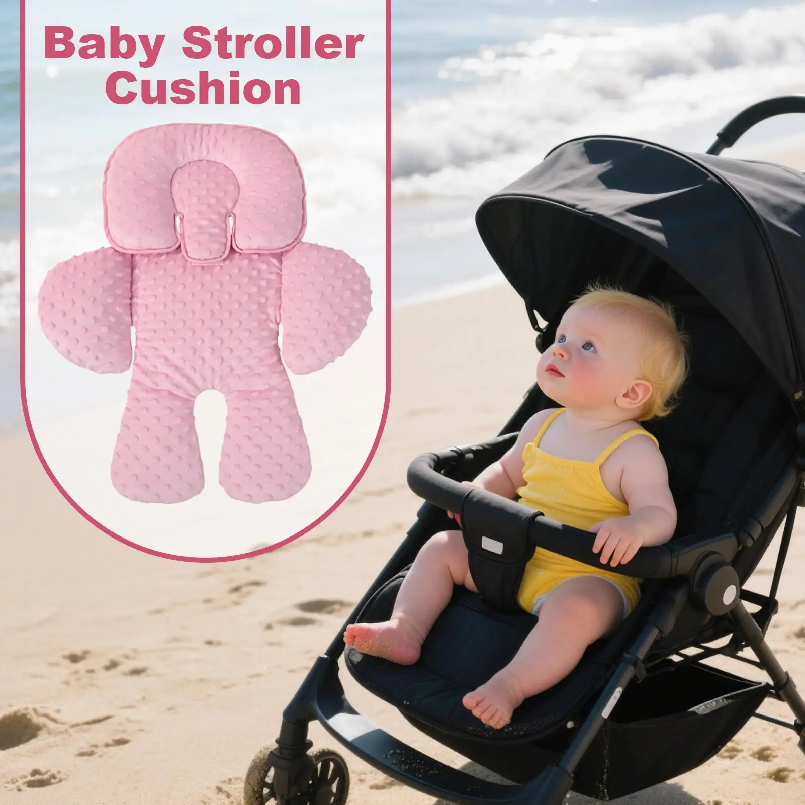 Soporte ergonómico inserto para asiento de bebé en coche y cochecito - imagen 3