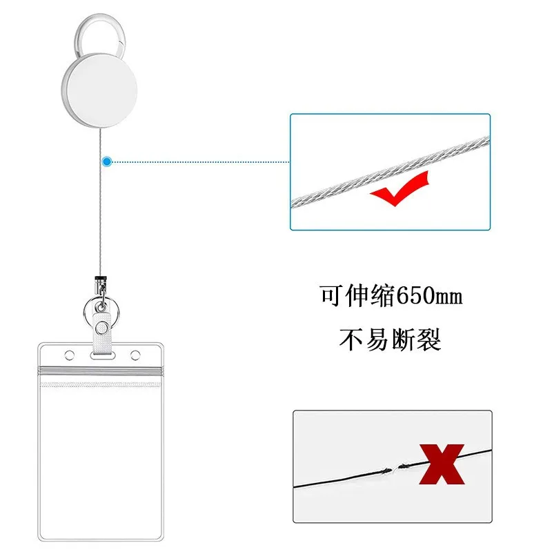 Metal retráctil enfermera insignia carrete Clip titular de la insignia estudiantes médico titular de la tarjeta de identificación llavero - imagen 2