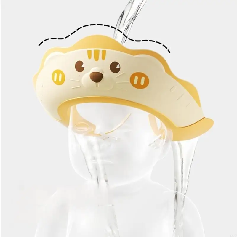 Gorro de ducha de bebé de dibujos animados, gorro de champú ajustable para niños, protector para lavado de cabello, Baby Shower, cara, cualquier sombrero protector para los ojos, 1 ud. - imagen 2