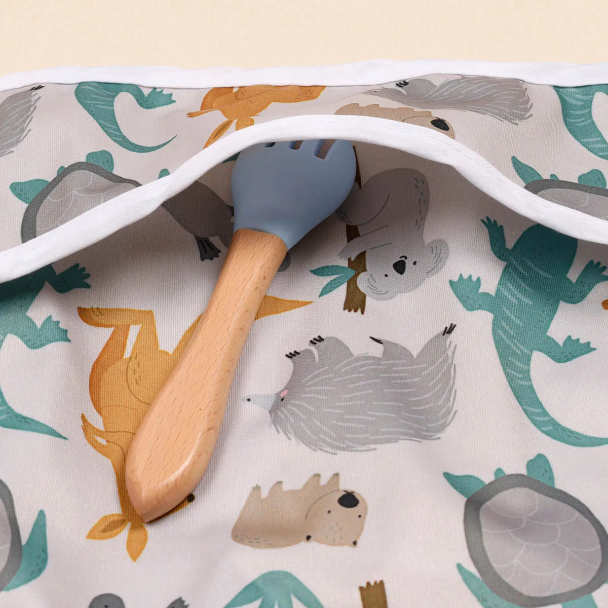 Babero impermeable manga larga con bolsillo para bebé 1-3 años - imagen 4