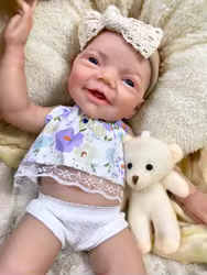 Muñeca bebé Reborn de silicona realista con cuerpo lavable