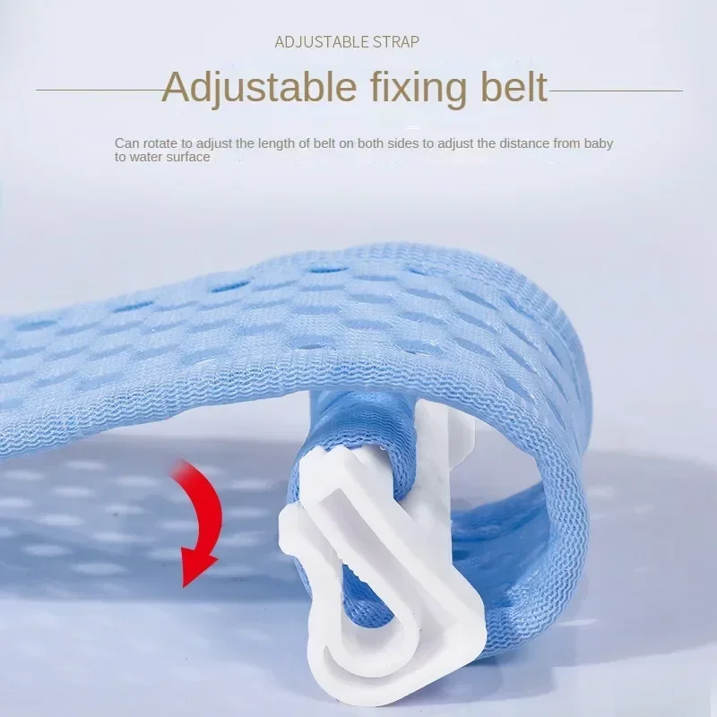 Un cinturón de ajuste azul y blanco