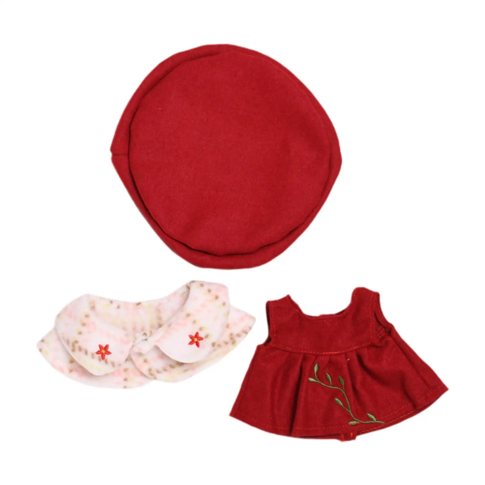 Plush Doll Clothes Doll Dress Shawl and Hat Plush Toy Accessories Cute