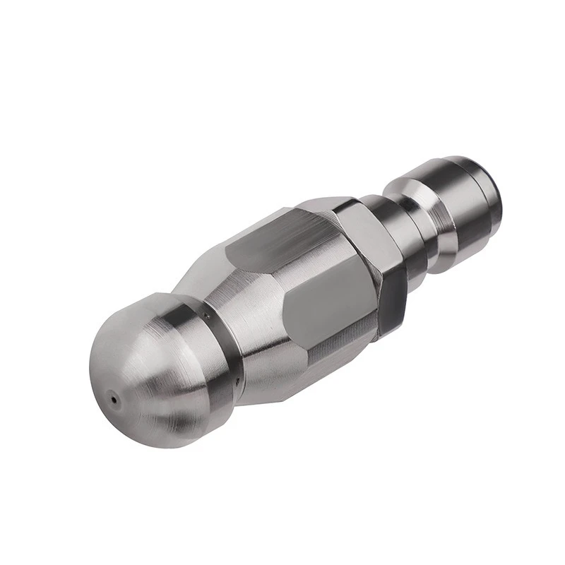Limpiador de alcantarillado de alta presión de conexión rápida de 1/4 "de acero inoxidable, boquilla de cabezal de Pagoda y ratón, 1 accesorio para lavadora de coche delantera + 6 trasera - imagen 2