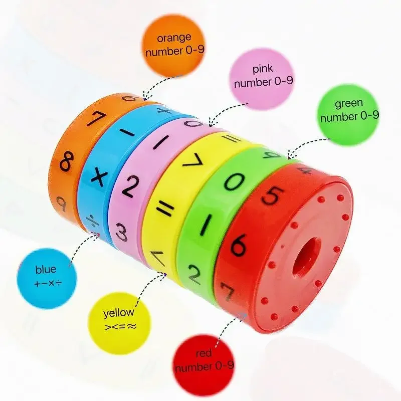 Nueva educación matemáticas números cilindro aprendizaje matemáticas Ábaco juguete jardín de infantes escuela primaria chico anillo colorido - imagen 3