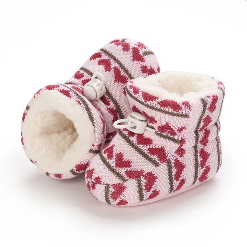 Zapatos bonitos para bebé de 0 a 1 año, botas de nieve de invierno para primeros pasos, botas cálidas y gruesas de suela blanda para niños y niñas recién nacidos - imagen 5