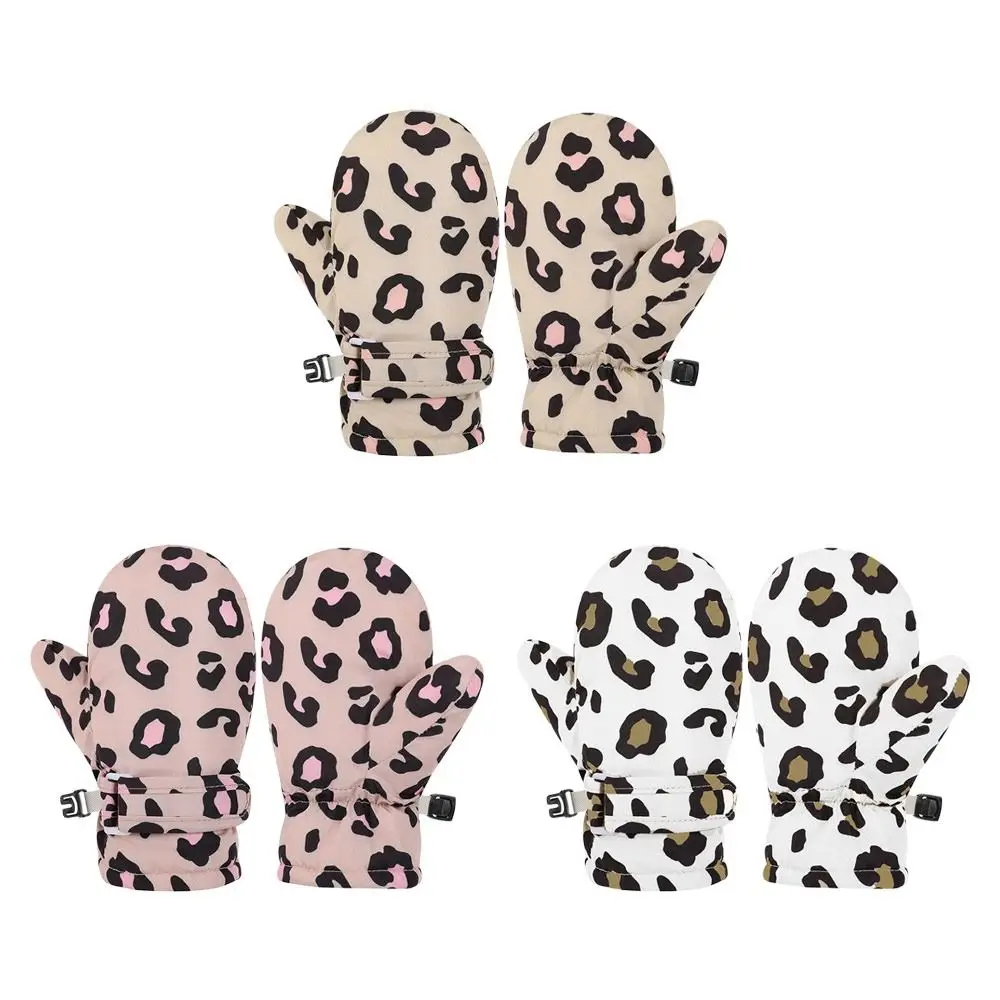 Guantes de ski impermeables para niños – Estampado leopardo - imagen 4