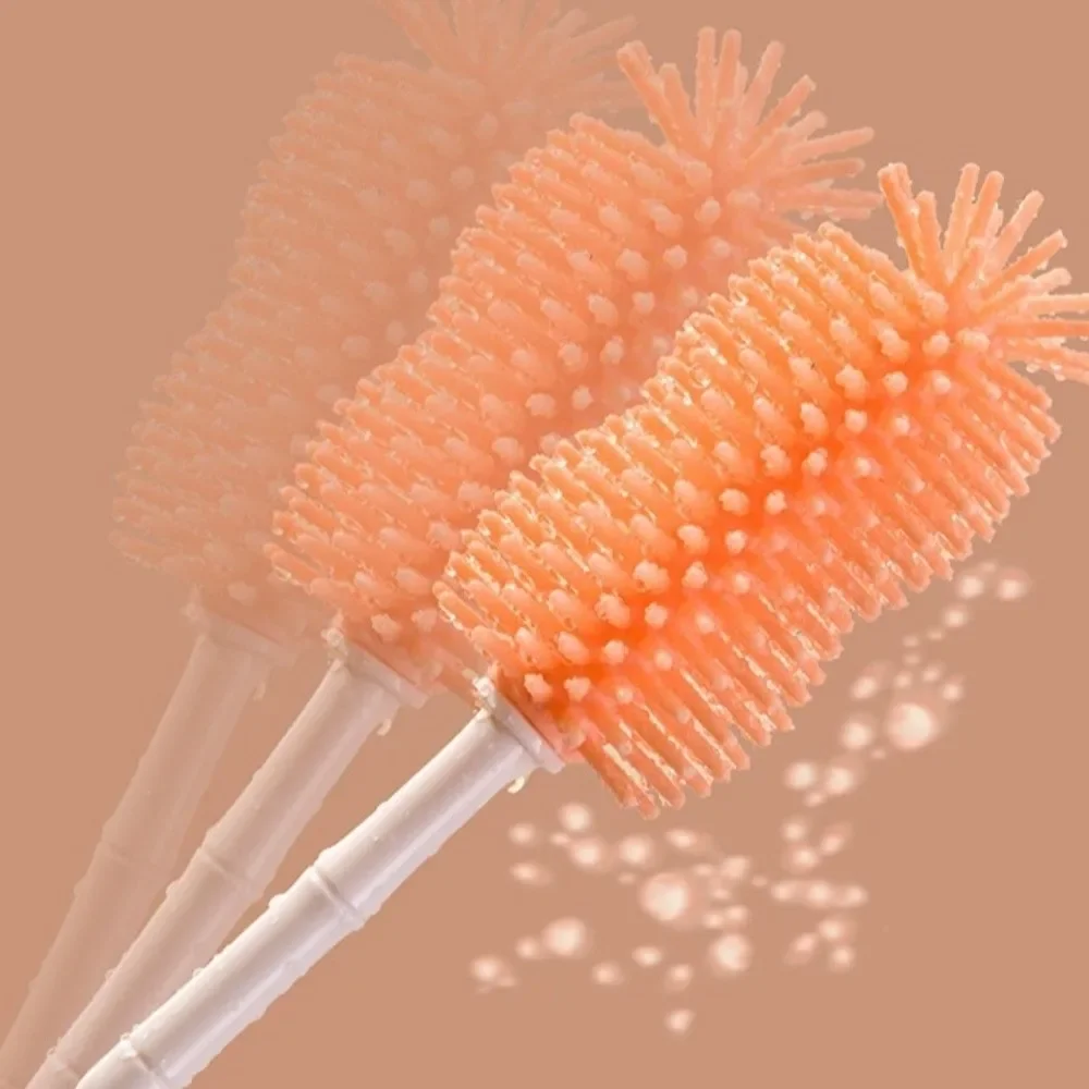 Cepillo de silicona giratorio para biberones con mango largo - imagen 5