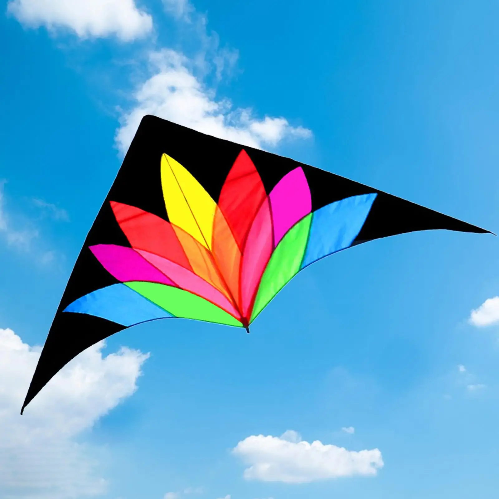 Large Delta Beach Kite Beach Kites Colorful Durable Multi Color Huge Kite for Beach Trips Outdoor Game Lawn Backyard