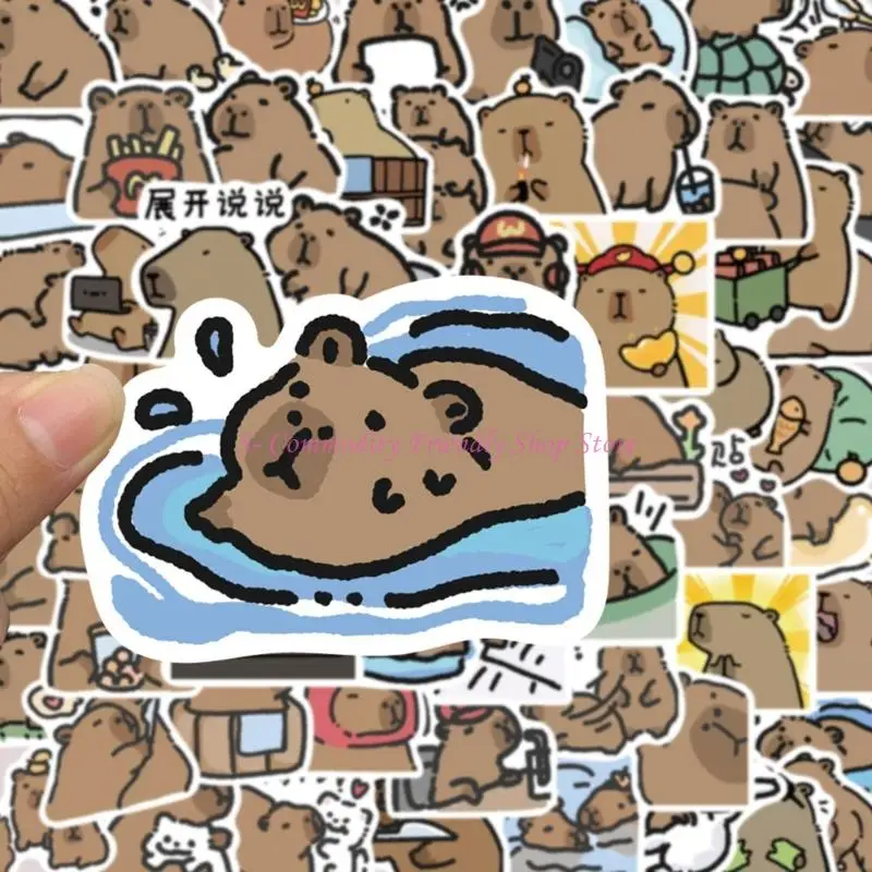 85AE Pegatinas capibara: garabatos animales para manualidades - imagen 5