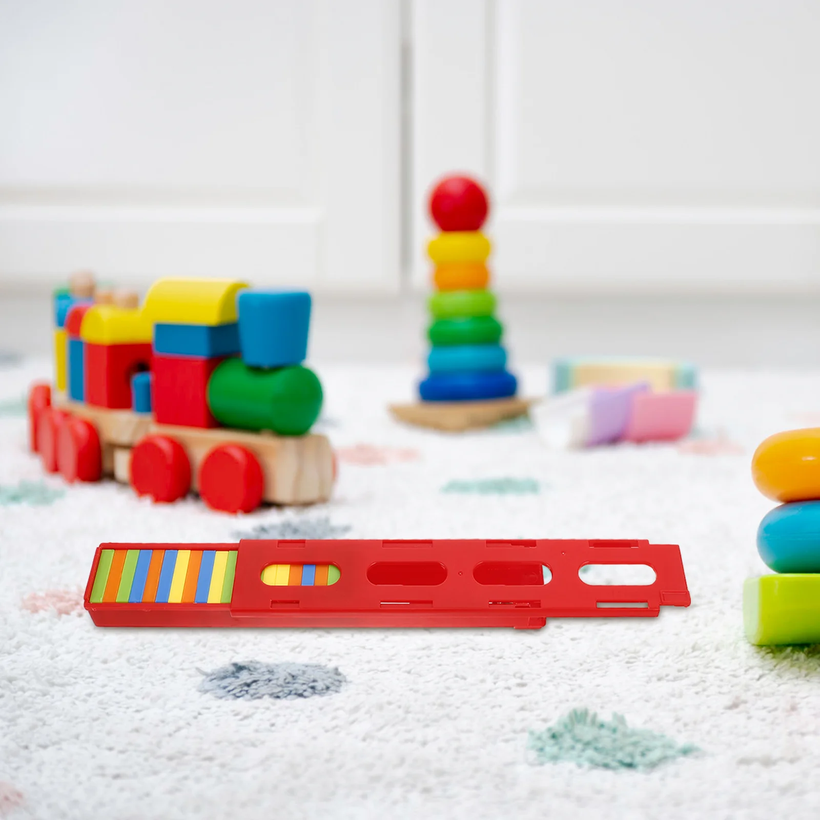 1 Juego de tren Domino, tren pequeño con accesorios de pista que mejoran la creatividad, juego expandible para niños - imagen 4