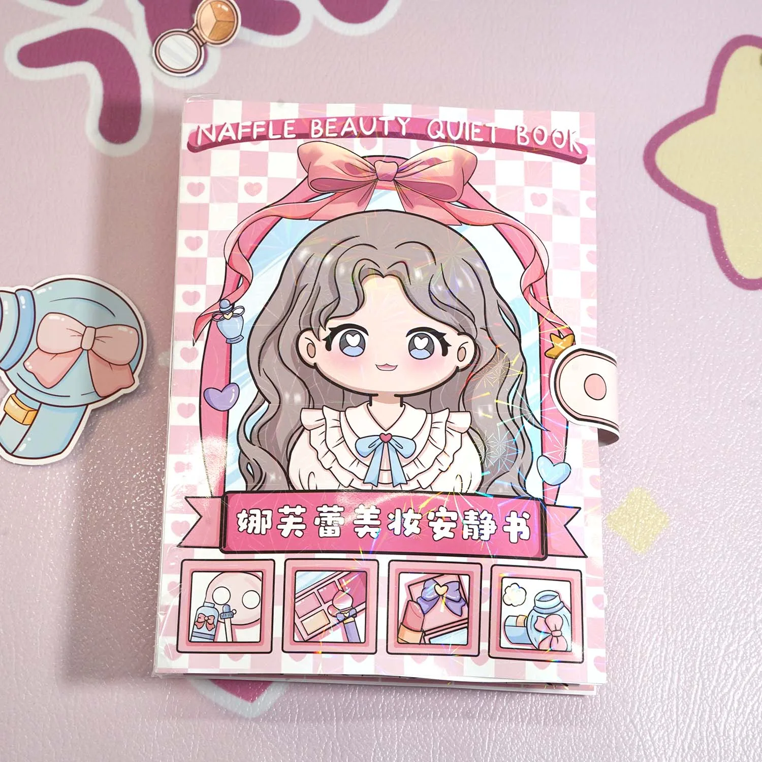 Tirado de corazón femenino bonito para niña, paquete de Material educativo hecho a mano, libro silencioso con reducción de estrés, libro de juguete creativo para estudiantes - imagen 3