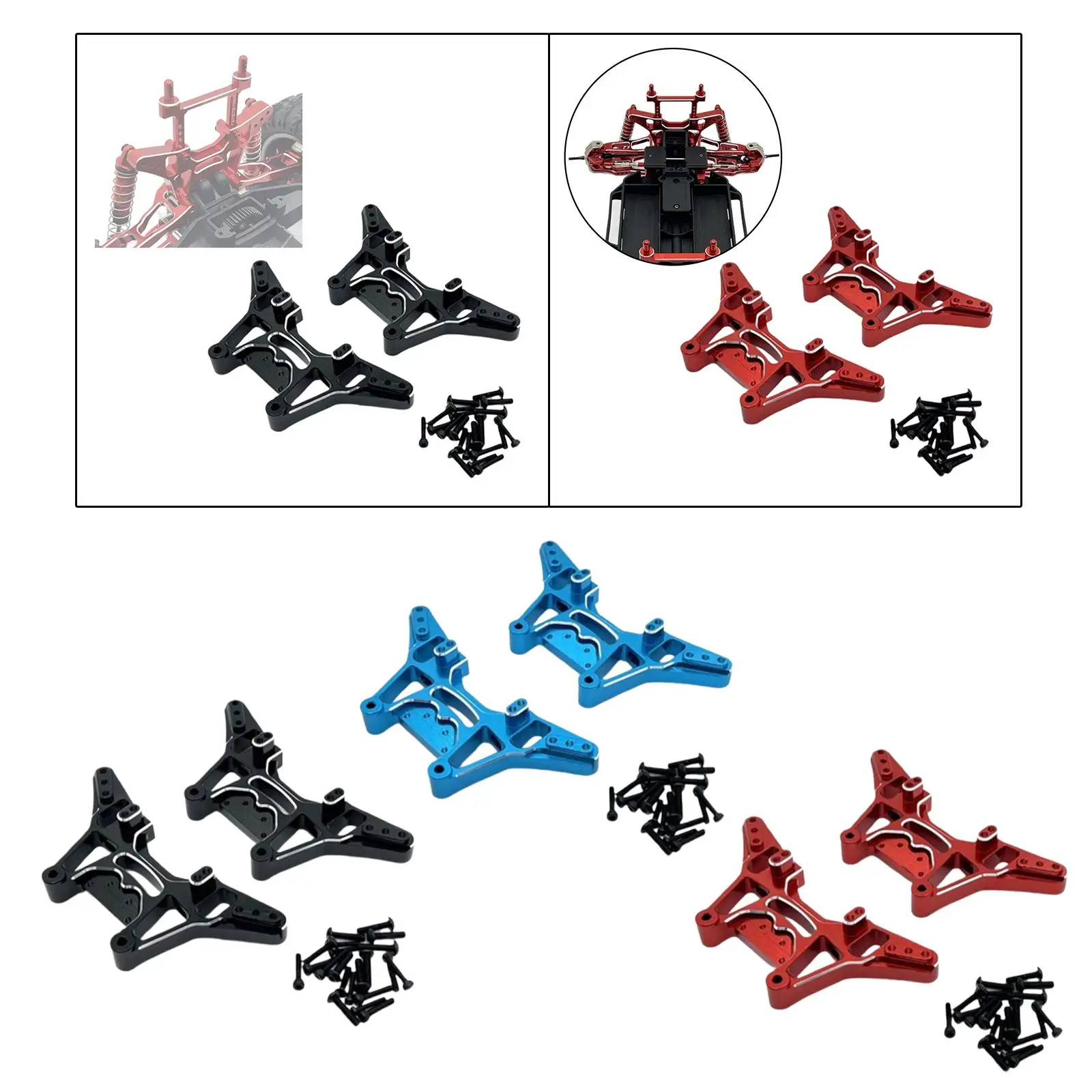 2Pcs RC Front Rear Shock Absorber Bracket Assembly Spare Parts Model Vehicle Parts for UD1202 UD12Pro UD1201 1/12 RC Model Car