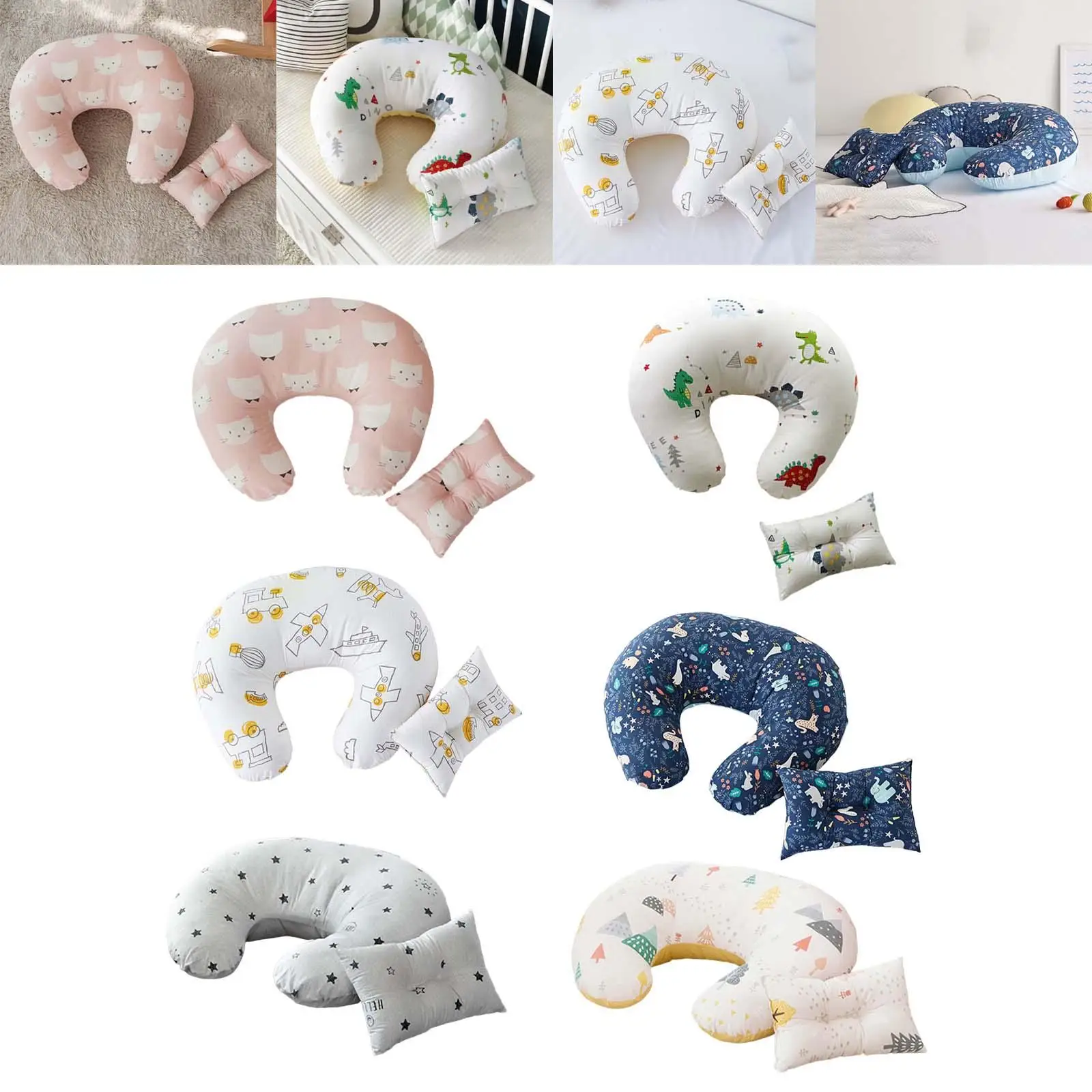 Cojín de cintura para lactancia materna en forma de U para bebé, para dormir - imagen 4